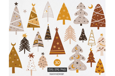 Boho Christmas Tree SVG