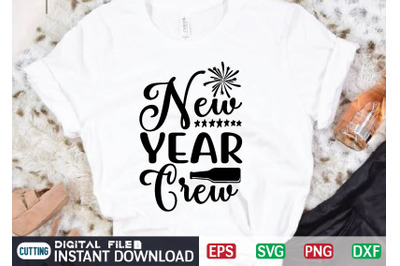 New Year Crew svg vector for t-shirt