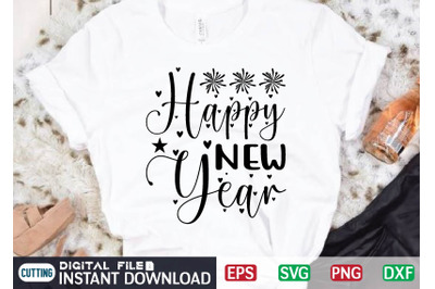 Happy New Year svg t shirt design template