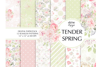 Tender Spring Digital Paper Pack