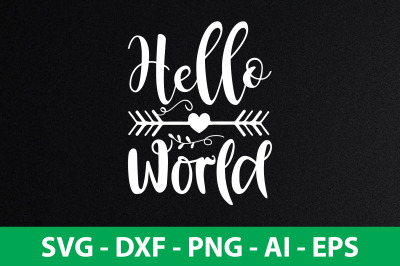 Hello World svg cut file