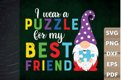 I Wear A Puzzle For My Best Friend