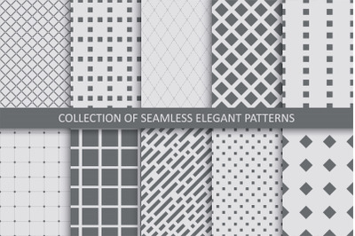 Gray seamless geometric patterns