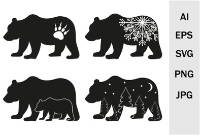 Bear pattern, svg