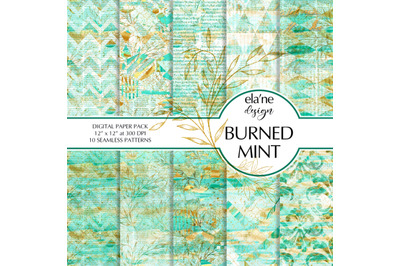 Burned Mint Digital Paper Pack