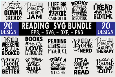 Reading SVG T shirt Design Bundle