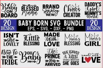 Baby Born SVG T shirt Design Bundle