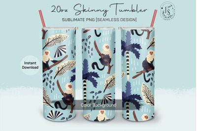 Tropical Monkey 20oz Tumbler Sublimation