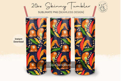 Tropical Monkey 20oz Tumbler Sublimation