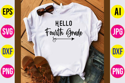 Hello Fourth Grade svg cut file