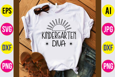 Kindergarten Diva svg cut file