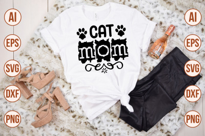 cat mom svg cut file