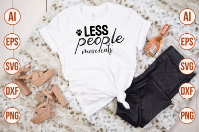 less people more cats svg cut file