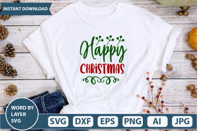 Happy Christmas SVG CUT FILE