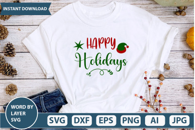 Happy Holidays SVG CUT FILE