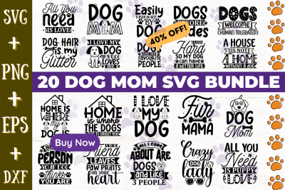 Dog Mom SVG Bundle