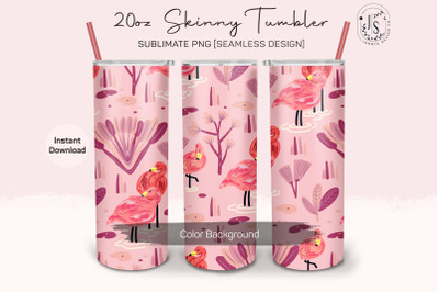 Flamingo 20oz Tumbler Sublimation, Tropical Bird