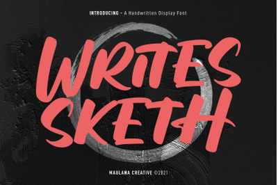 Writes Sketh Handwritten Display Font