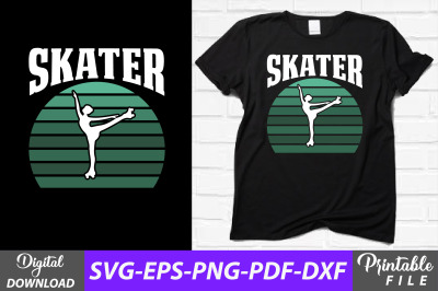 Skater Vintage Skating Girl Design