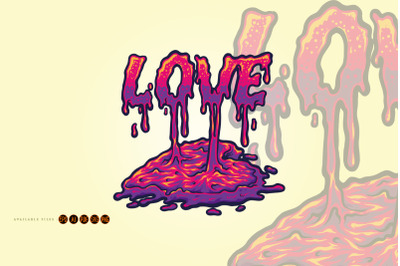 Love Melting Heart Valentine Illustrations