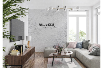 Interior scene artwork background frame mockup