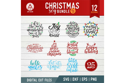 Christmas Svg Bundle, Christmas svg cut file, Volume 1