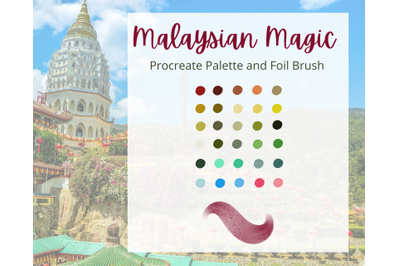 Malaysian Magic Procreate Palette and Foil Brush