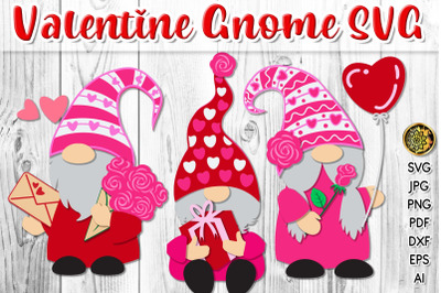 Valentine Gnomes Creator SVG Clipart Layered Design