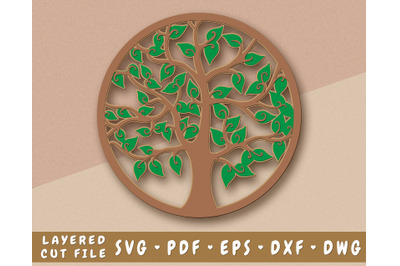 Tree of Life 3D SVG, Family Tree Laser SVG Cut File