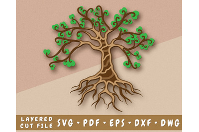 Tree of Life 3D SVG, Family Tree Laser SVG Cut File