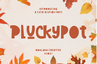 Pluckypot Cute Display Font