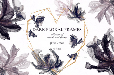 Dark Floral Frames