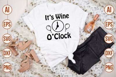 Its Wine O Clock svg cut file