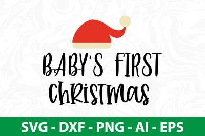 Baby&#039;s First Christmas svg