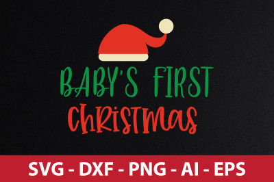 Baby&#039;s First Christmas svg