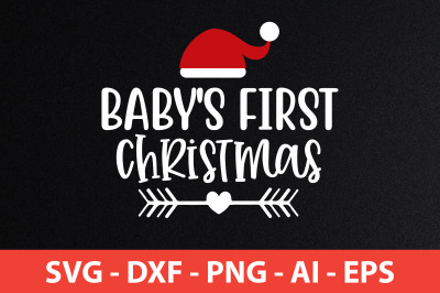 Baby&#039;s First Christmas svg