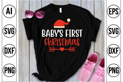 Baby&#039;s First Christmas svg