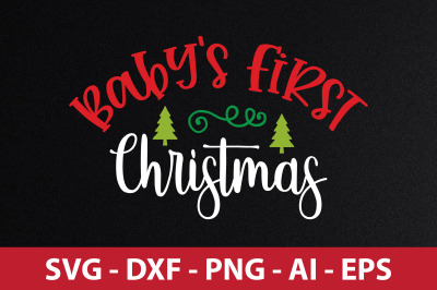 Baby&#039;s First Christmas svg