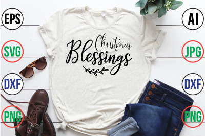 Christmas Blessings svg cut file