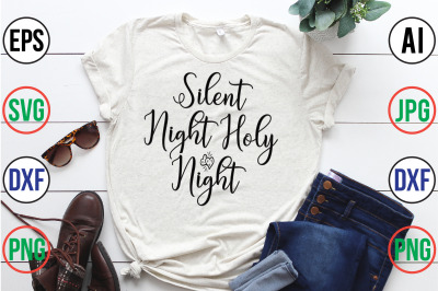 Silent Night holy night svg ccut