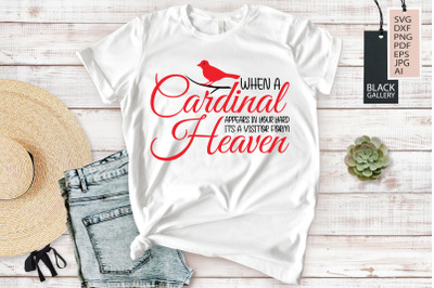 When a Cardinal Appears in Your Yard | Christmas Cardinal SVG