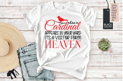 When a Cardinal Appears in Your Yard | Christmas Cardinal SVG
