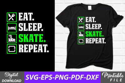 Eat Sleep Skate Repeat Skating Design