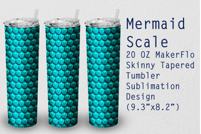 Tumbler Tapered 20 OZ Sublimation Mermaid Wrap Design