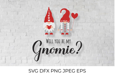 Will you be my gnomie. Couple of gnomes