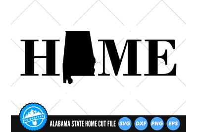 Alabama Home SVG | Alabama Home State Sign Cut File | USA States SVG