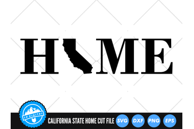 California Home SVG | California Home State Sign Cut File | USA States