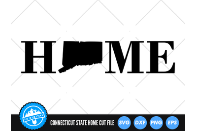 Connecticut Home SVG | Connecticut Home State Sign Cut File | USA Stat