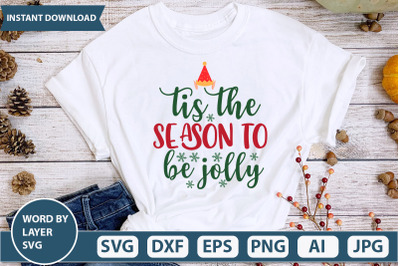 TIS THE  SEASON TO BE JOLLY svg cut file