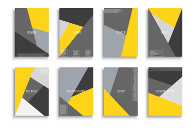 Color geometric covers, brochures